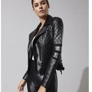 Blanc Noir Renegade Mesh Moto Jacket Genuine Leather Medium